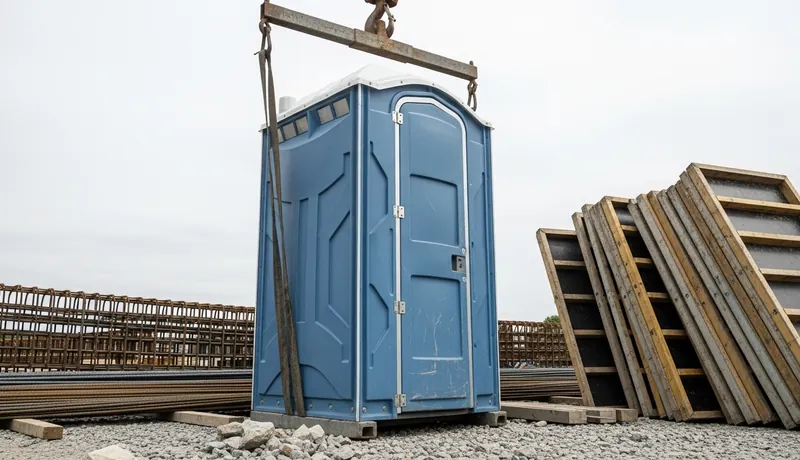 Crane hook porta potty rental in Knoxville, TN